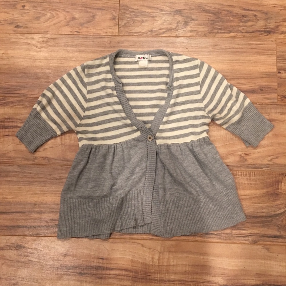 Pout Stripped Cardigan